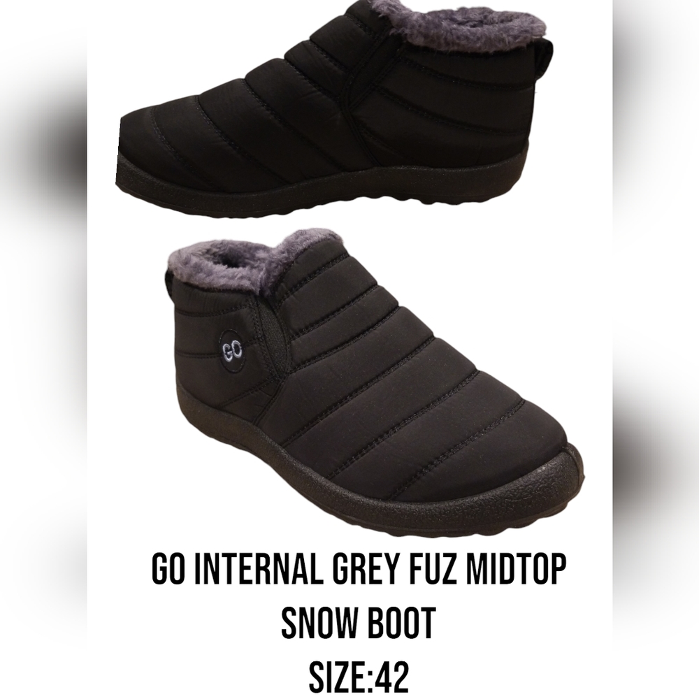 Internal Grey Fuz Midtop Snow Boot